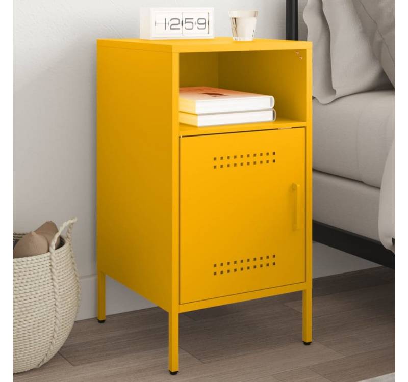 furnicato Nachttisch Senfgelb 36x39x68 cm Stahl (1-St) von furnicato