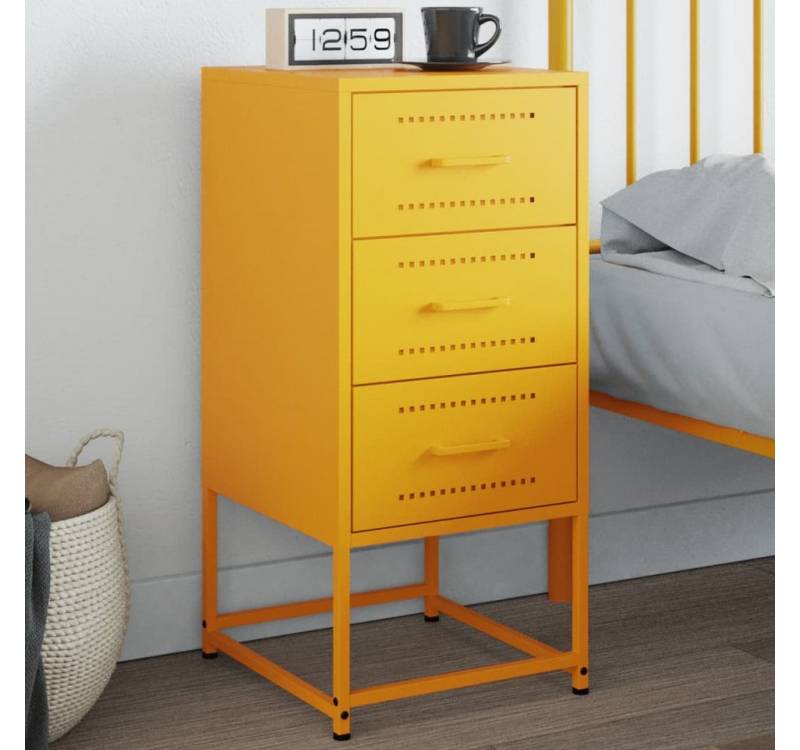 furnicato Nachttisch Senfgelb 36x39x78 cm Stahl (1-St) von furnicato