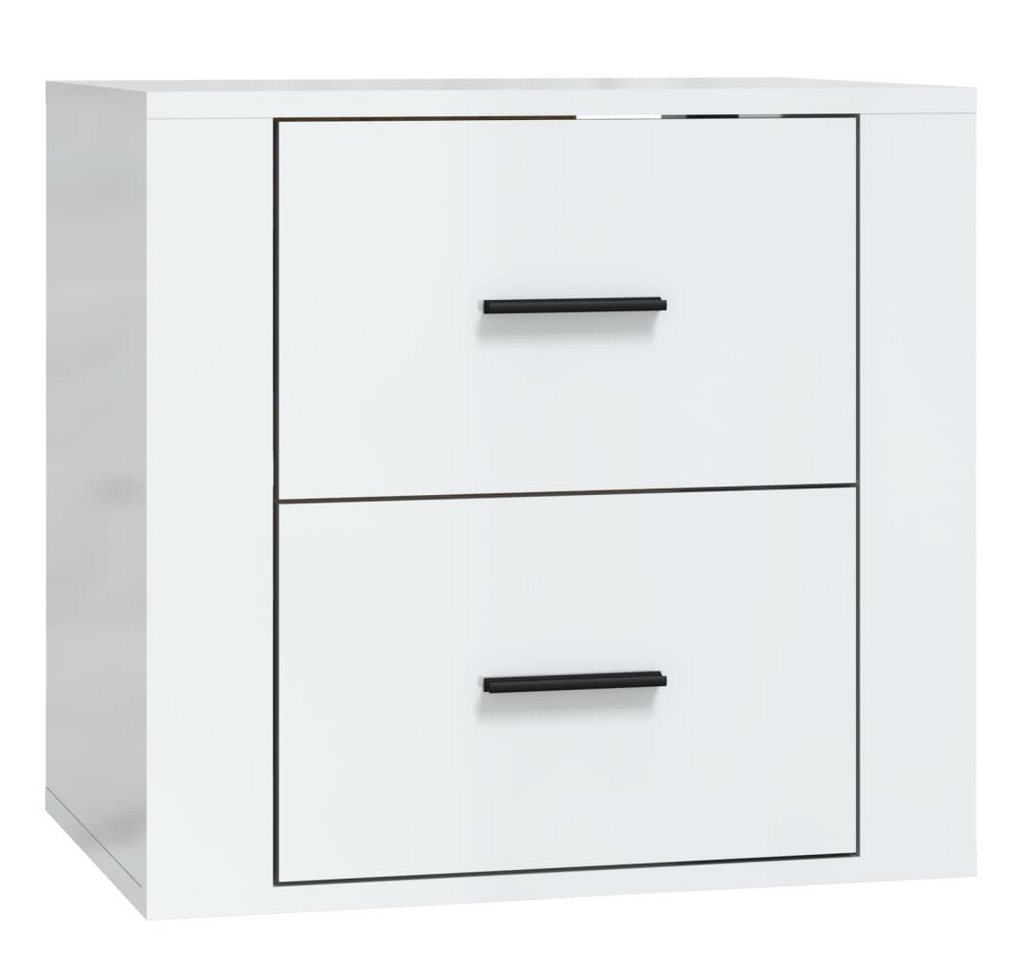 furnicato Nachttisch Wand-Hochglanz-Weiß 50x36x47 cm (1-St) von furnicato