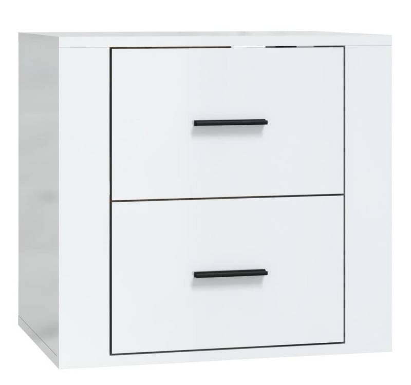 furnicato Nachttisch Wand-Hochglanz-Weiß 50x36x47 cm (1-St) von furnicato