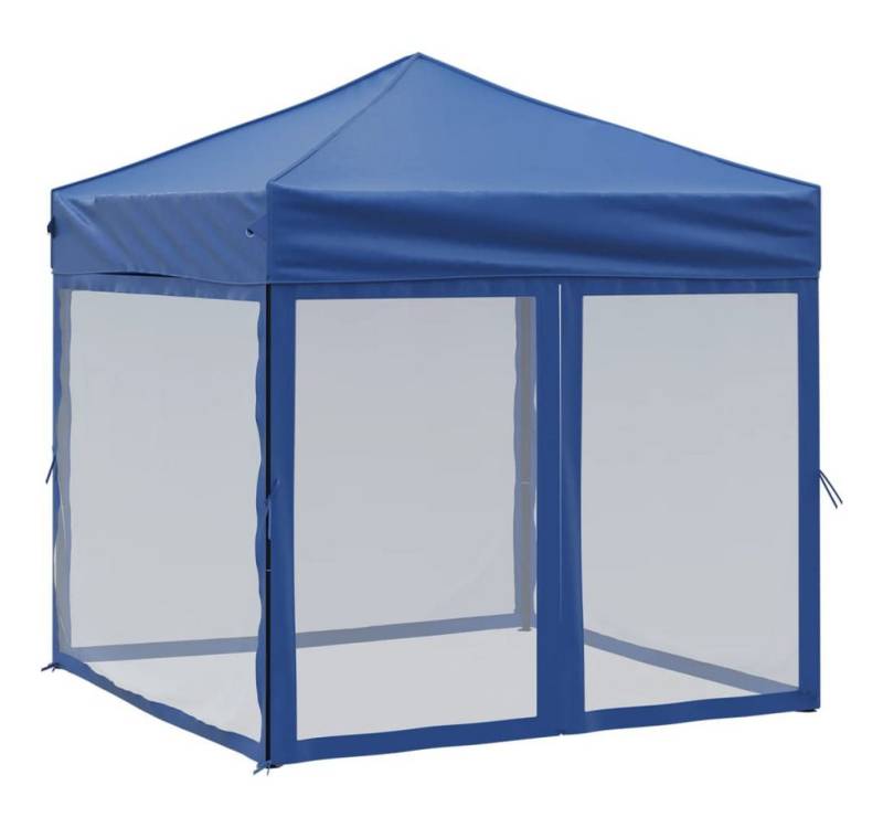 furnicato Partyzelt Faltbar mit Seitenwänden Blau 2x2 m von furnicato