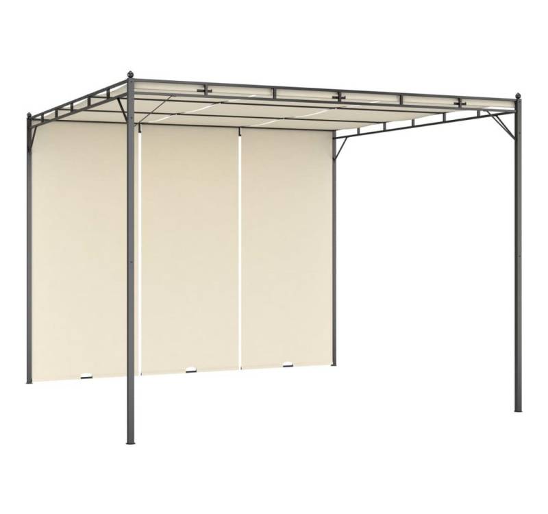 furnicato Partyzelt Gartenpavillon mit Seitenvorhang 3x3x2,25 m Creme furnicato Partyzelt Gartenpavillon mit Seitenvorhang 3x3x2,25 m Creme von furnicato