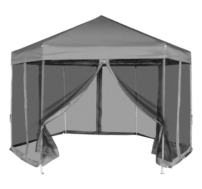 furnicato Partyzelt Hexagonal Pop-Up Zelt mit 6 Seitenwänden Grau 3,6x3,1 m furnicato Partyzelt Hexagonal Pop-Up Zelt mit 6 Seitenwänden Grau 3,6x3,1 m von furnicato