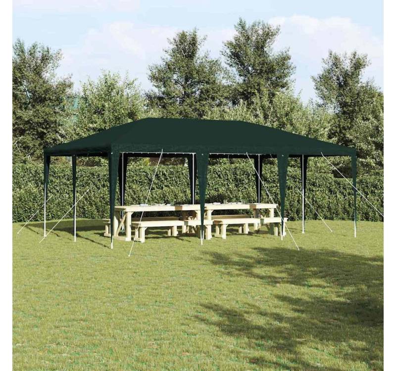 furnicato Partyzelt Party-Zelt Grün und Weiß 600 x 400 x 266 cm Polyester und Stahl von furnicato