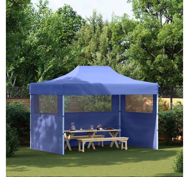 furnicato Partyzelt Profi-Faltbar mit 3 Seitenwänden 3x4m Stahl Blau furnicato Partyzelt Profi-Faltbar mit 3 Seitenwänden 3x4m Stahl Blau von furnicato