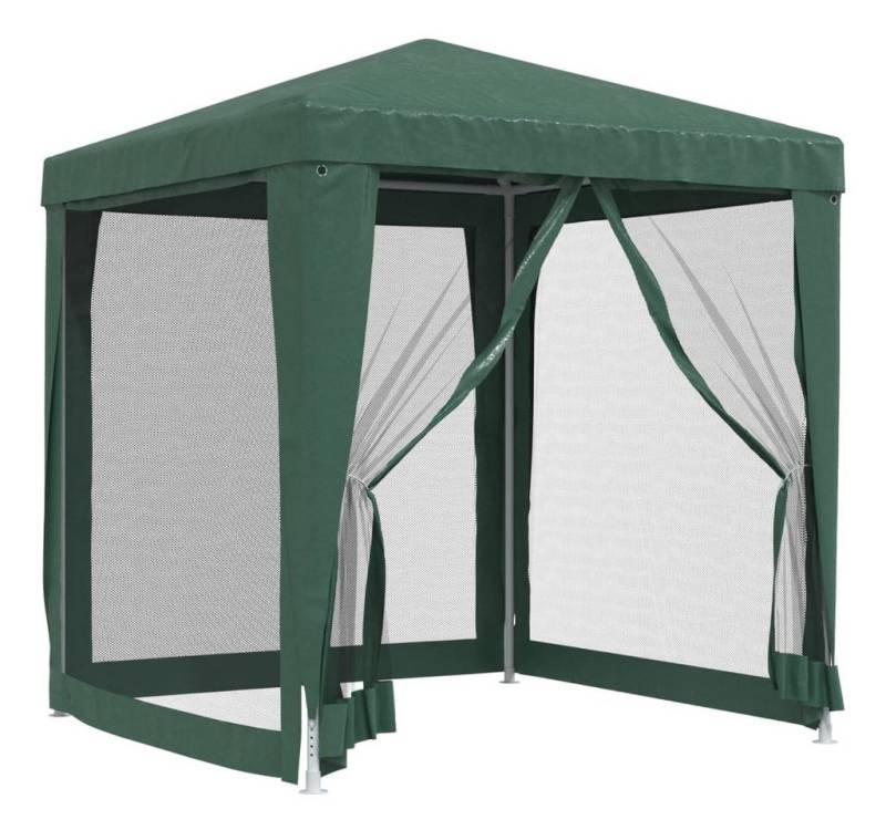 furnicato Partyzelt mit 4 Mesh-Seitenwänden Grün 2x2 m HDPE von furnicato
