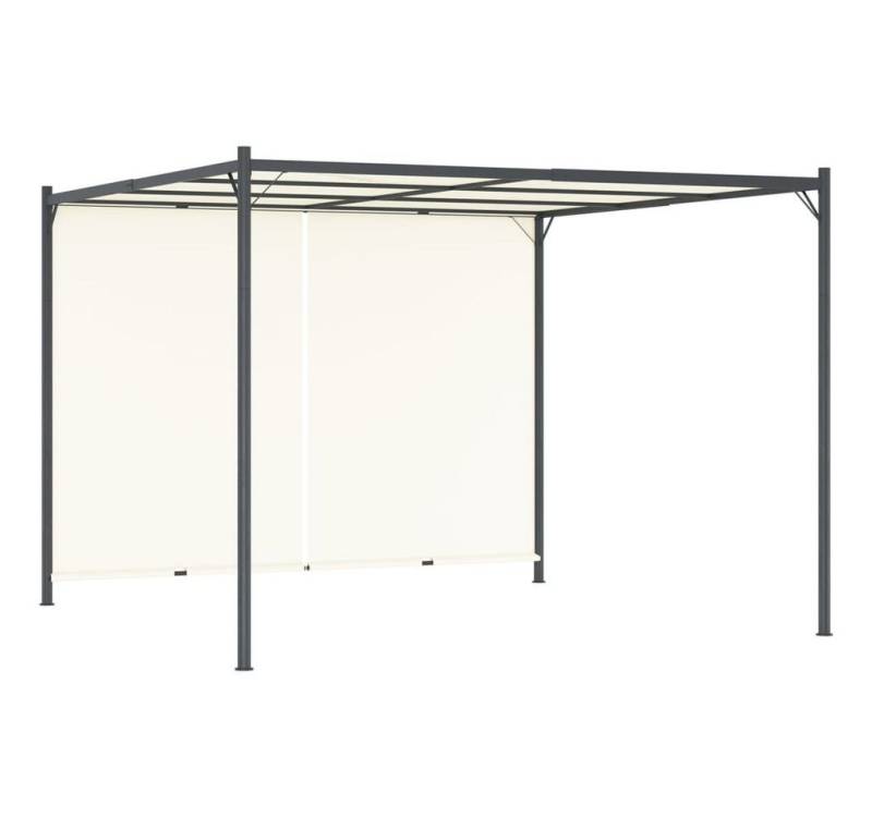 furnicato Pergola mit Verstellbarem Dach Cremeweiß 3x3 m Stahl, (1-tlg) von furnicato