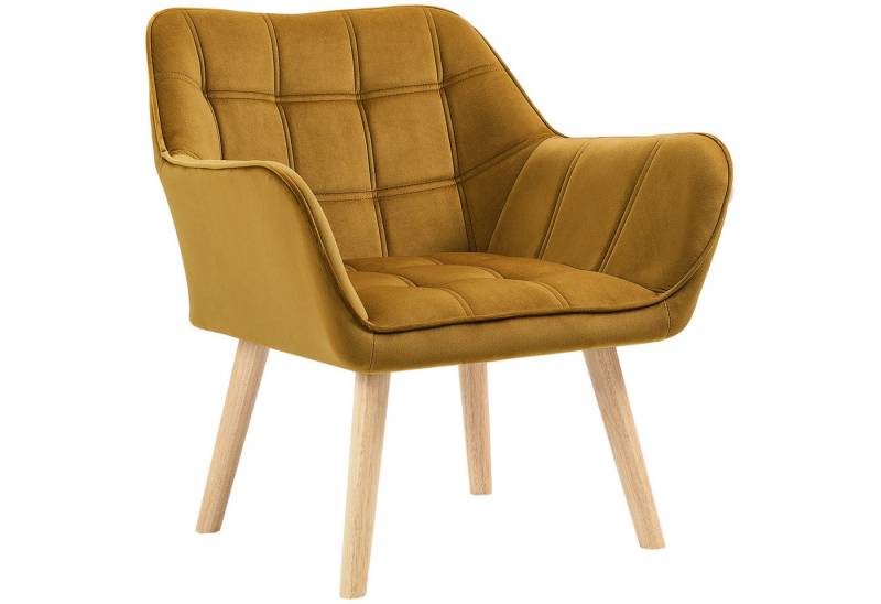 furnicato Polsterstuhl Polstersessel, Akzentsessel, Skandi Design, Samtoptik, bis 120 kg, Ka (1 St) von furnicato