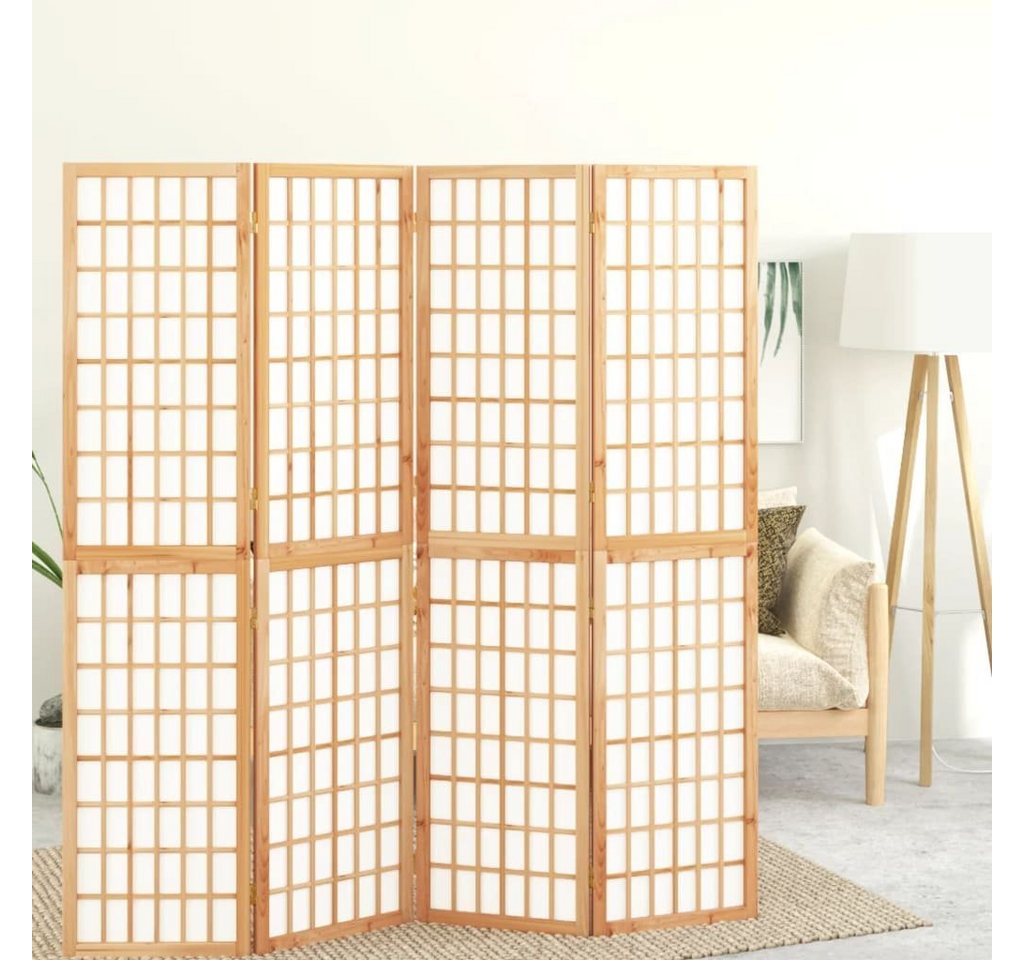 furnicato Raumteiler 4-tlg. Paravent Japanischer Stil Faltbar 160x170 cm von furnicato