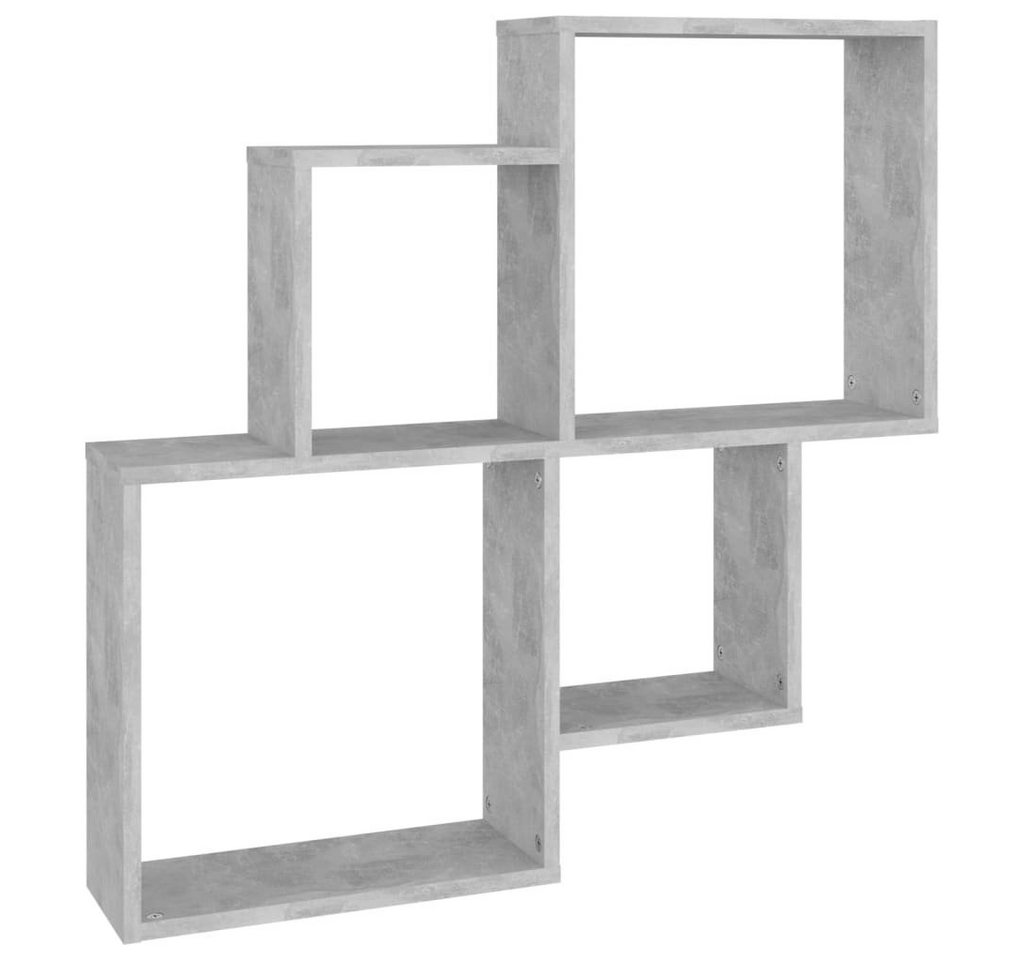 furnicato Regalwürfel Würfelregal Betongrau 80x15x78,5 cm Holzwerkstoff, 1-tlg. von furnicato