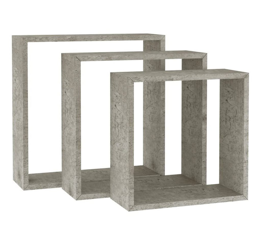 furnicato Regalwürfel Würfelregale 3 Stk. Betongrau, 3-tlg. von furnicato