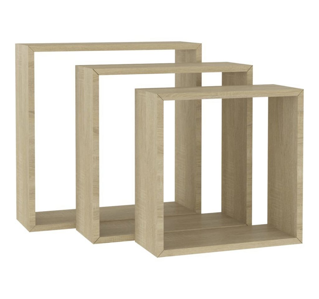 furnicato Regalwürfel Würfelregale 3 Stk. Sonoma-Eiche, 3-tlg. von furnicato