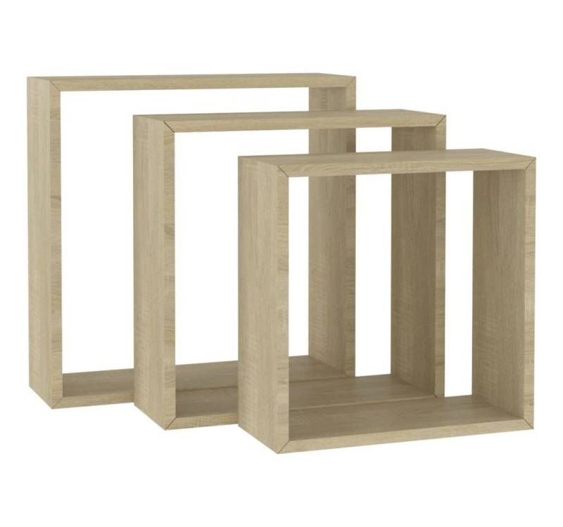 furnicato Regalwürfel Würfelregale 3 Stk. Sonoma-Eiche, 3-tlg. von furnicato