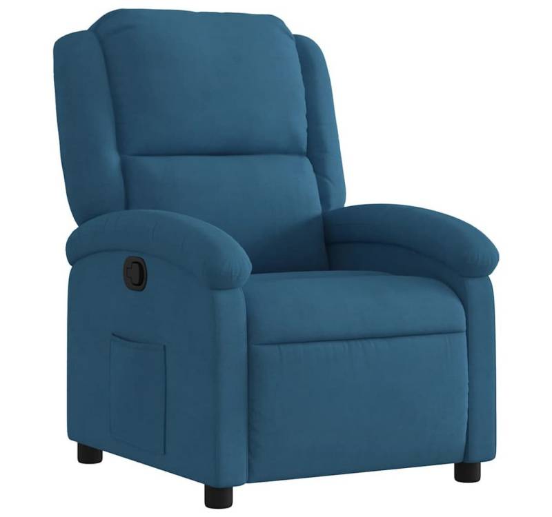 furnicato Relaxsessel Blau Samt (1-St) von furnicato