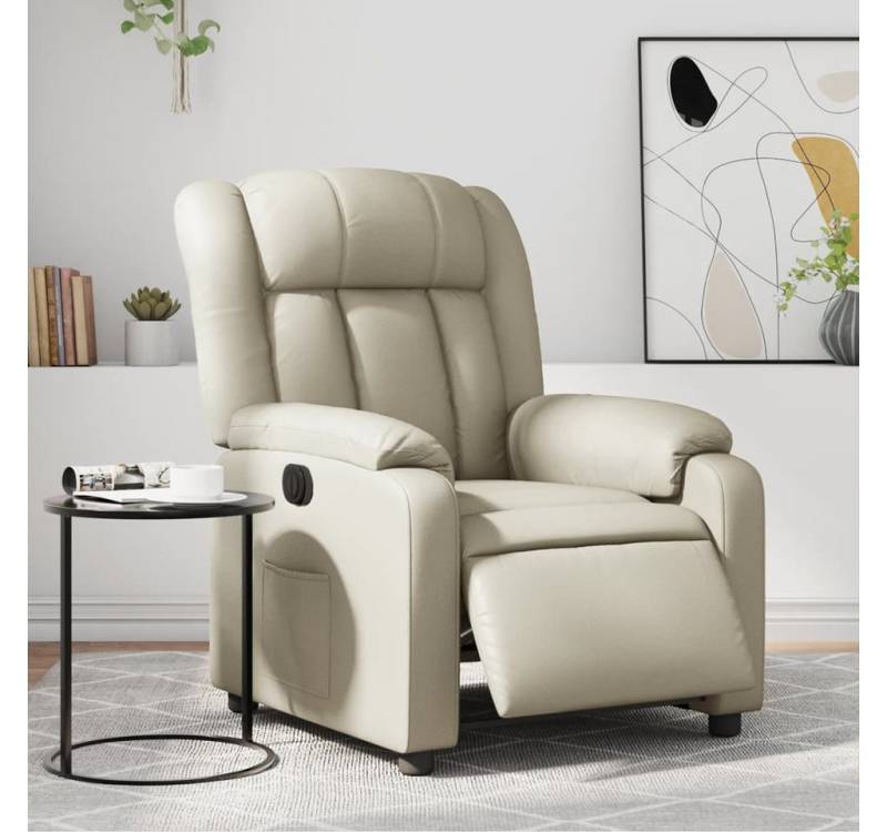 furnicato Relaxsessel Elektrisch Creme Kunstleder (1-St) von furnicato