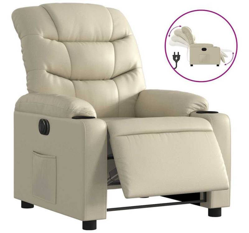 furnicato Relaxsessel Elektrisch Creme Kunstleder (1-St) von furnicato