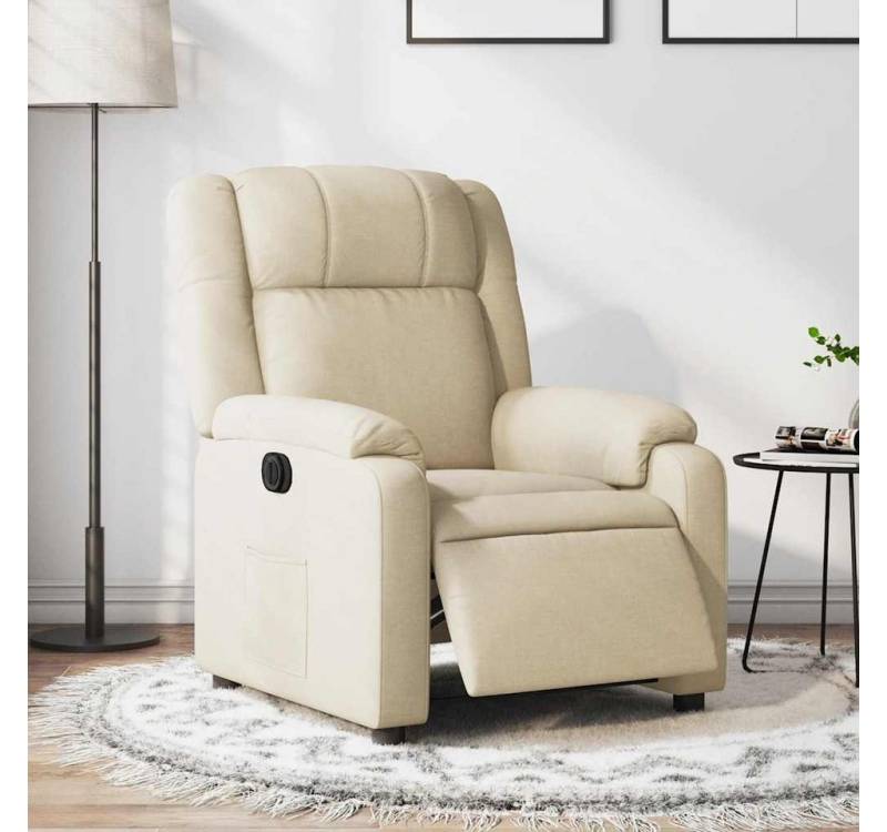 furnicato Relaxsessel Elektrisch Creme Stoff (1-St) von furnicato