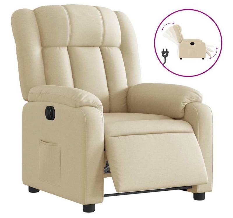 furnicato Relaxsessel Elektrisch Creme Stoff (1-St) von furnicato