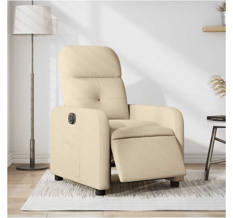 furnicato Relaxsessel Elektrisch Creme Stoff (1-St) von furnicato