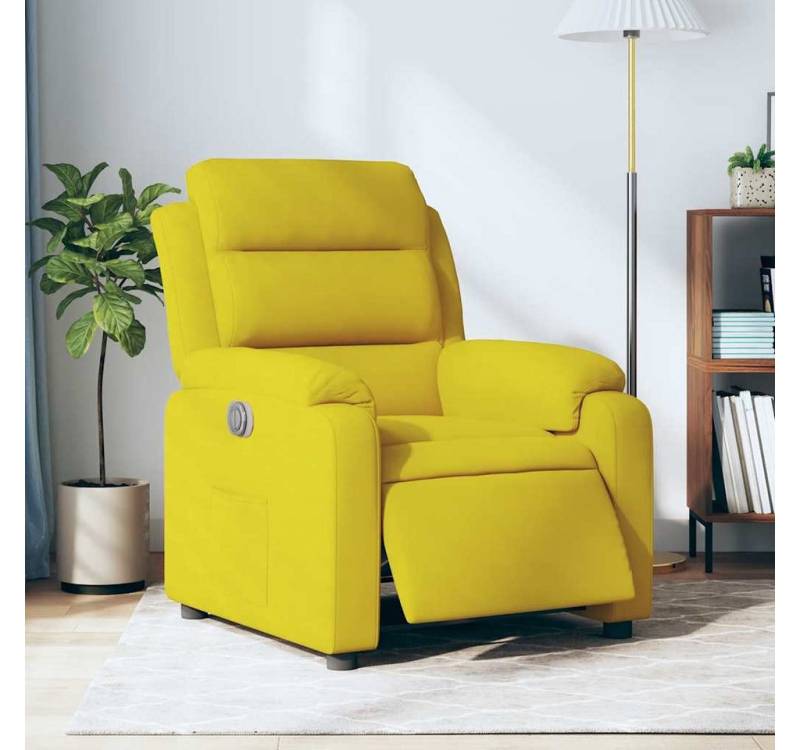 furnicato Relaxsessel Elektrisch Gelb Samt (1-St) von furnicato