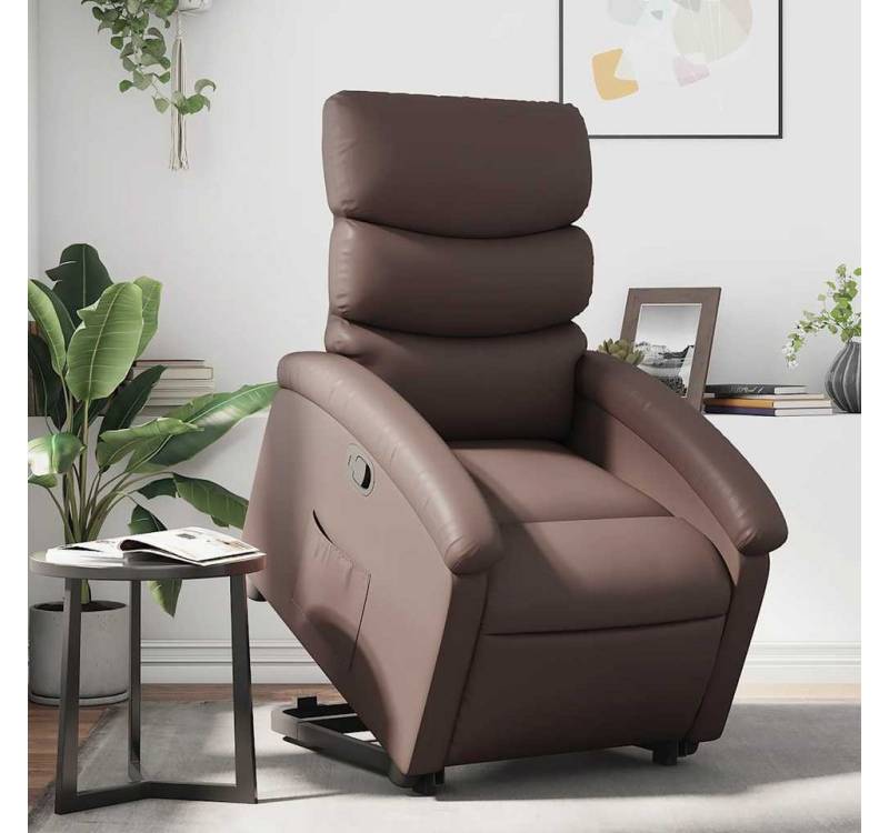 furnicato Relaxsessel mit Aufstehhilfe Braun Kunstleder (1-St) von furnicato