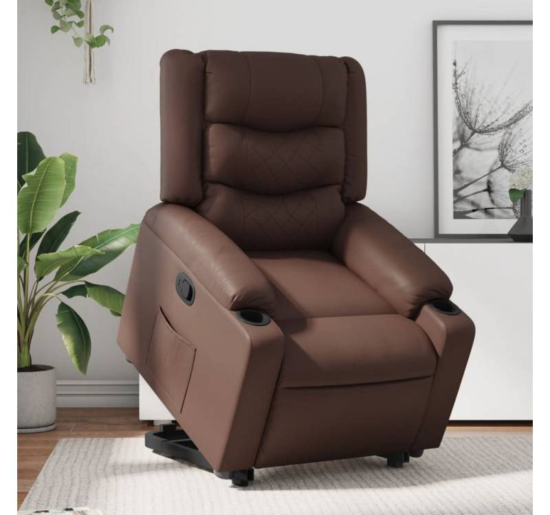 furnicato Relaxsessel mit Aufstehhilfe Braun Kunstleder (1-St) von furnicato