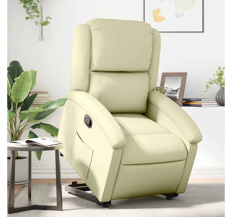 furnicato Relaxsessel mit Aufstehhilfe Creme Echtleder (1-St) von furnicato