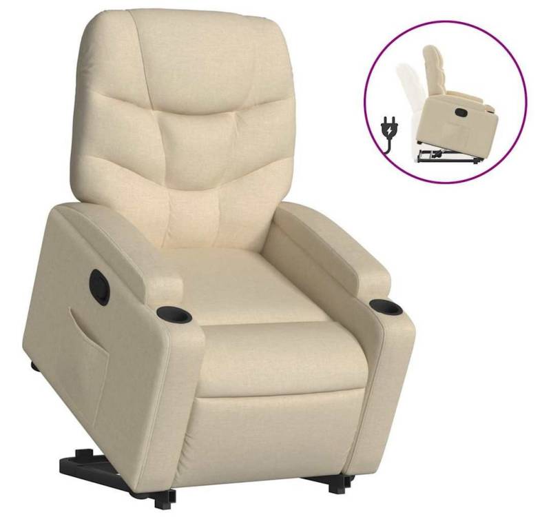 furnicato Relaxsessel mit Aufstehhilfe Creme Stoff (1-St) von furnicato