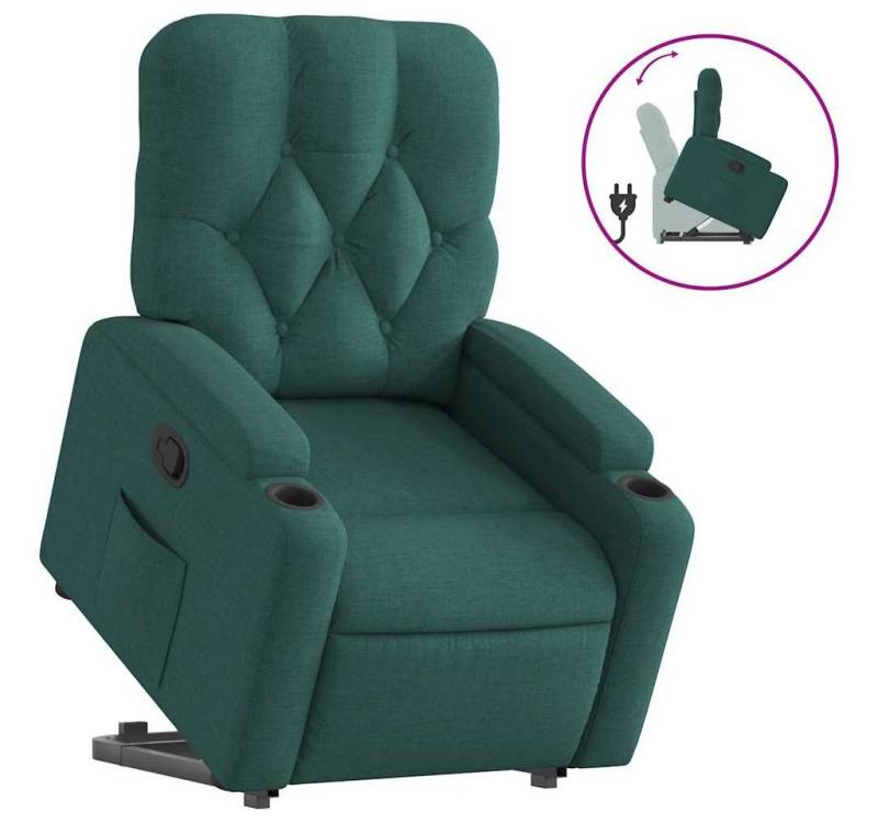 furnicato Relaxsessel mit Aufstehhilfe Dunkelgrün Stoff (1-St) von furnicato