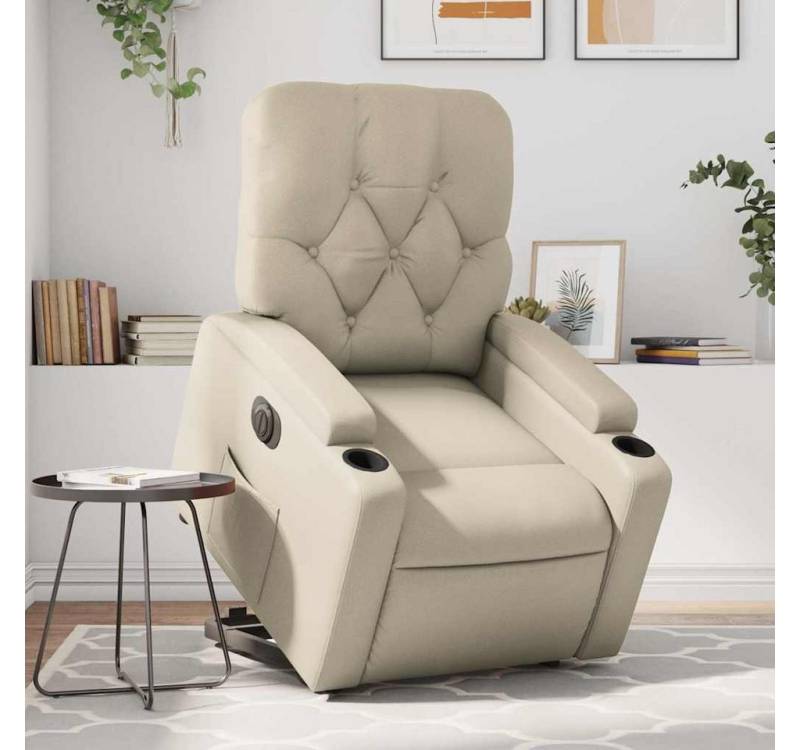 furnicato Relaxsessel mit Aufstehhilfe Elektrisch Creme Kunstleder (1-St) von furnicato