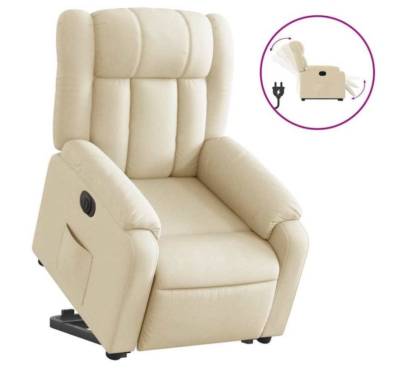 furnicato Relaxsessel mit Aufstehhilfe Elektrisch Creme Stoff (1-St) von furnicato