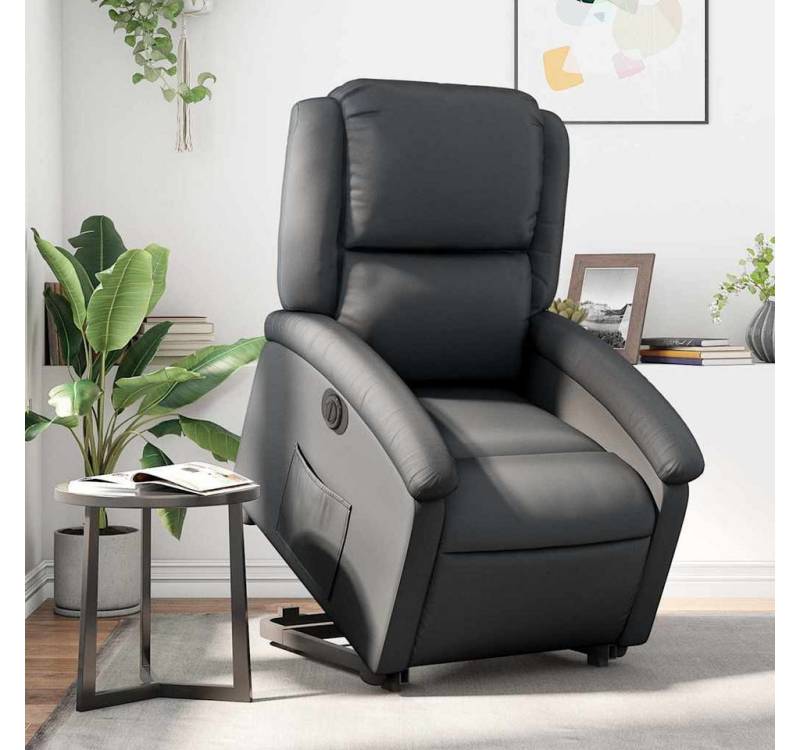 furnicato Relaxsessel mit Aufstehhilfe Elektrisch Schwarz Echtleder (1-St) von furnicato