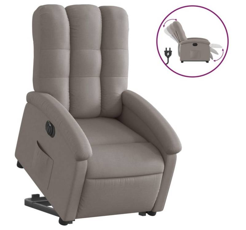 furnicato Relaxsessel mit Aufstehhilfe Elektrisch Taupe Stoff (1-St) von furnicato