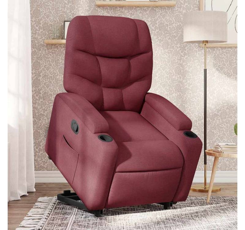 furnicato Relaxsessel mit Aufstehhilfe Weinrot Stoff (1-St) von furnicato