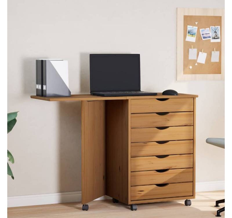 furnicato Rolloschrank Rollschrank mit Schreibtisch MOSS Honigbraun Massivholz Kiefer furnicato Rolloschrank Rollschrank mit Schreibtisch MOSS Honigbraun Massivholz Kiefer von furnicato