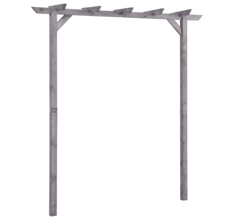 furnicato Rosenbogen Garten-Pergola Grau 200x40x205 cm Imprägniertes Kiefernholz, 1 St. von furnicato