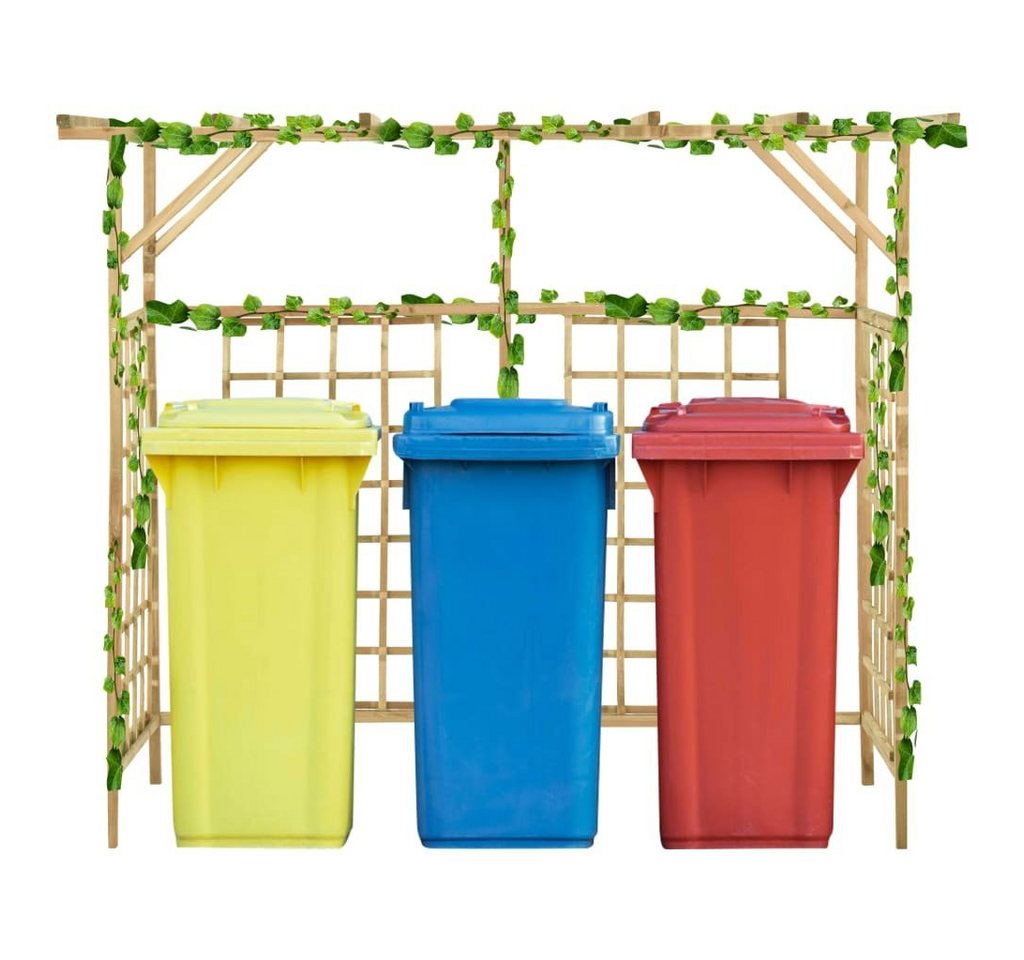 furnicato Rosenbogen Pergola für 3 Mülltonnen Kiefernholz Imprägniert, 1 St. von furnicato