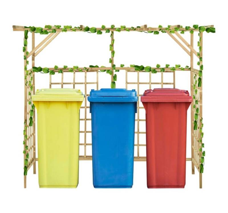 furnicato Rosenbogen Pergola für 3 Mülltonnen Kiefernholz Imprägniert, 1 St. von furnicato