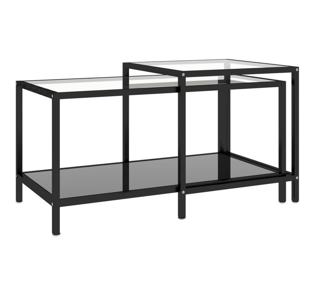 furnicato Satztisch Beistelltische 2 Stk. Hartglas Schwarz (2-St) von furnicato