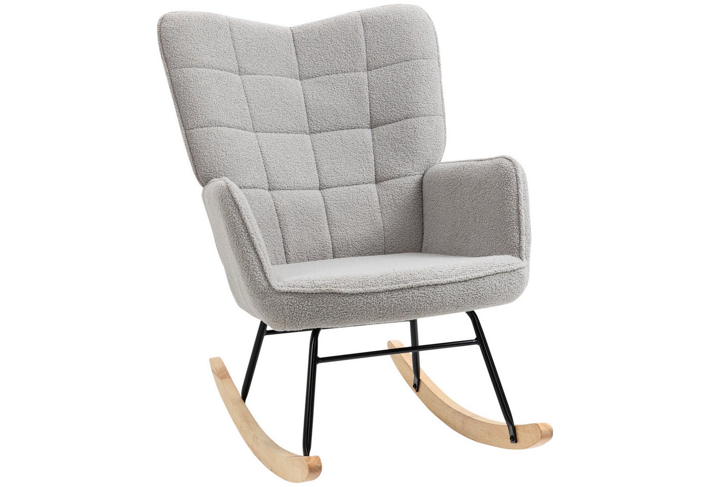 furnicato Schaukelstuhl Schaukelstuhl im Retro-Design, Massivholz, Schwingsessel, 71 cm x 92 c (1 St) von furnicato