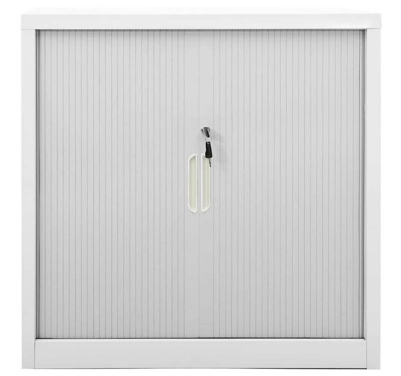 furnicato Schiebetürenschrank Grau 90x40x90 cm Stahl (1-St) von furnicato