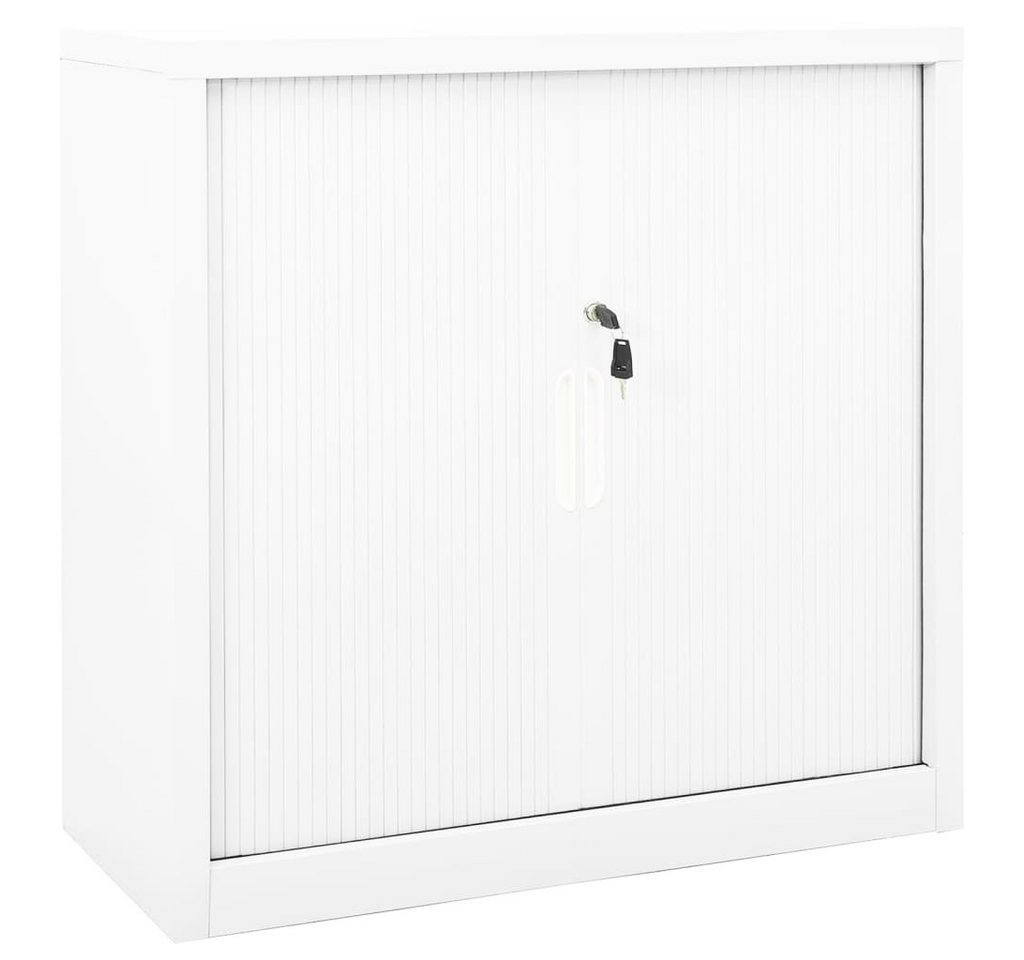 furnicato Schiebetürenschrank Schrank mit Schiebetür Weiß 90x40x90 cm Stahl (1-St) von furnicato