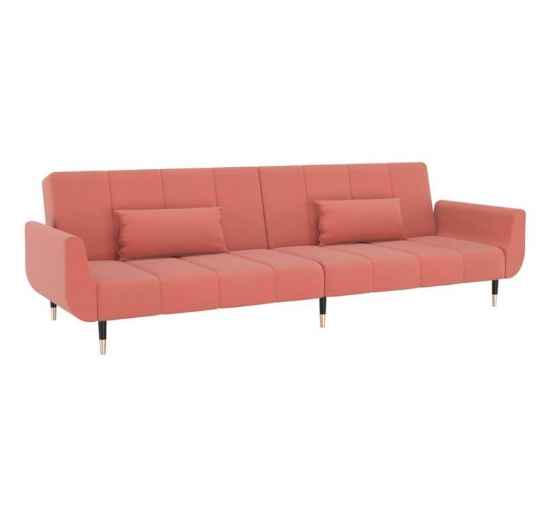 furnicato Schlafsofa 2-Sitzer mit 2 Kissen Rosa Samt, 1 Teile furnicato Schlafsofa 2-Sitzer mit 2 Kissen Rosa Samt, 1 Teile von furnicato