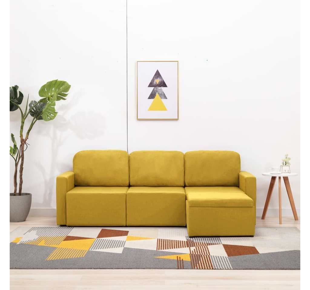 furnicato Schlafsofa Modulares 3-Sitzer-Gelb Stoff furnicato Schlafsofa Modulares 3-Sitzer-Gelb Stoff von furnicato