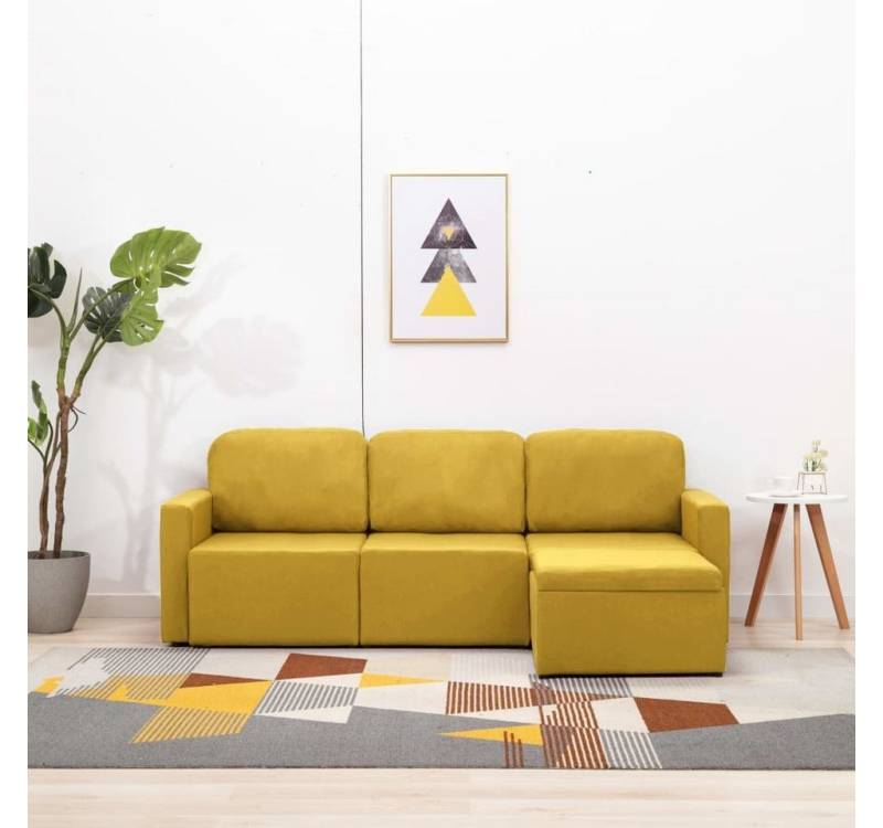 furnicato Schlafsofa Modulares 3-Sitzer-Gelb Stoff furnicato Schlafsofa Modulares 3-Sitzer-Gelb Stoff von furnicato