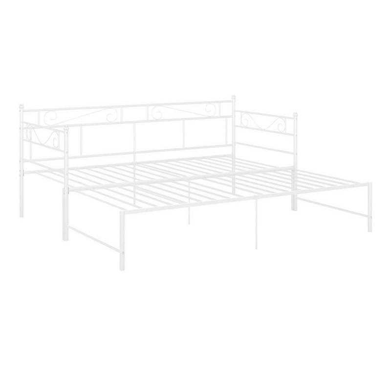 furnicato Schlafsofa Tagesbett Ausziehbar Weiß Metall 90x200 cm, 1 Teile von furnicato