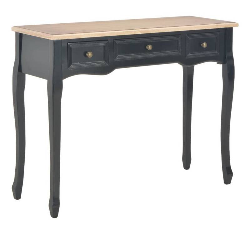 furnicato Schminktisch Frisiertisch Konsolentisch mit 3 Schubladen Schwarz (1-St) von furnicato