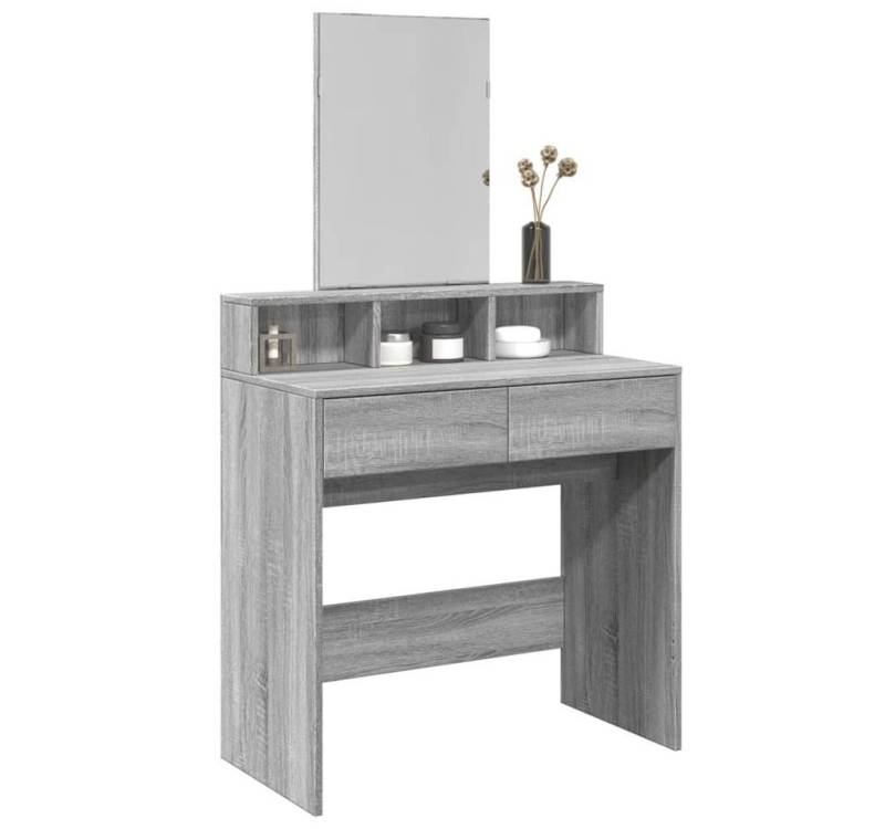 furnicato Schminktisch mit Spiegel Grau Sonoma 80x41x144,5 cm (1-St) von furnicato