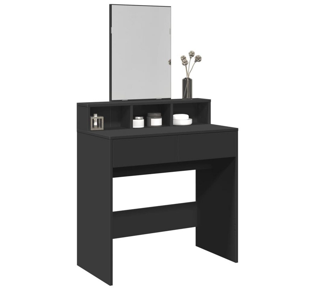 furnicato Schminktisch mit Spiegel Schwarz 80x41x144,5 cm (1-St) von furnicato