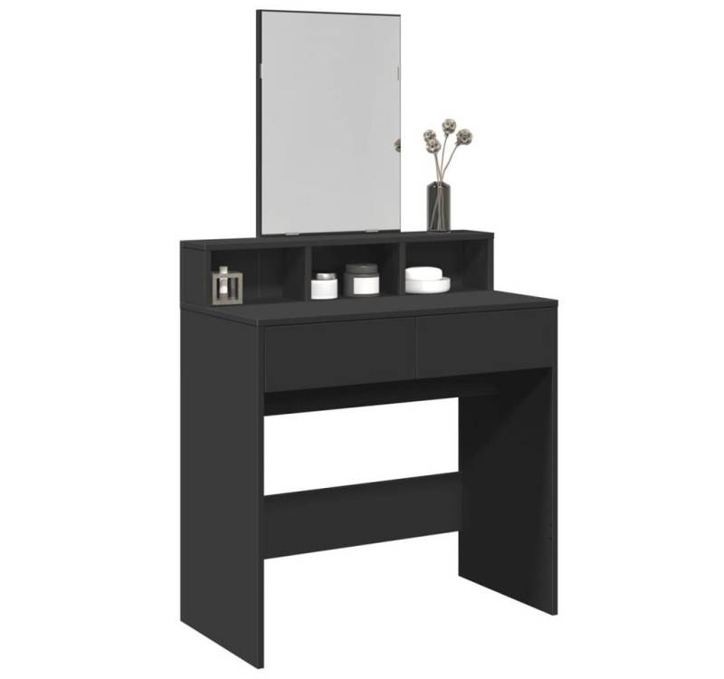 furnicato Schminktisch mit Spiegel Schwarz 80x41x144,5 cm (1-St) von furnicato